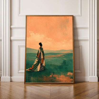Abstract Ankara Sunset Wall Art Print 20 Soluna Soul