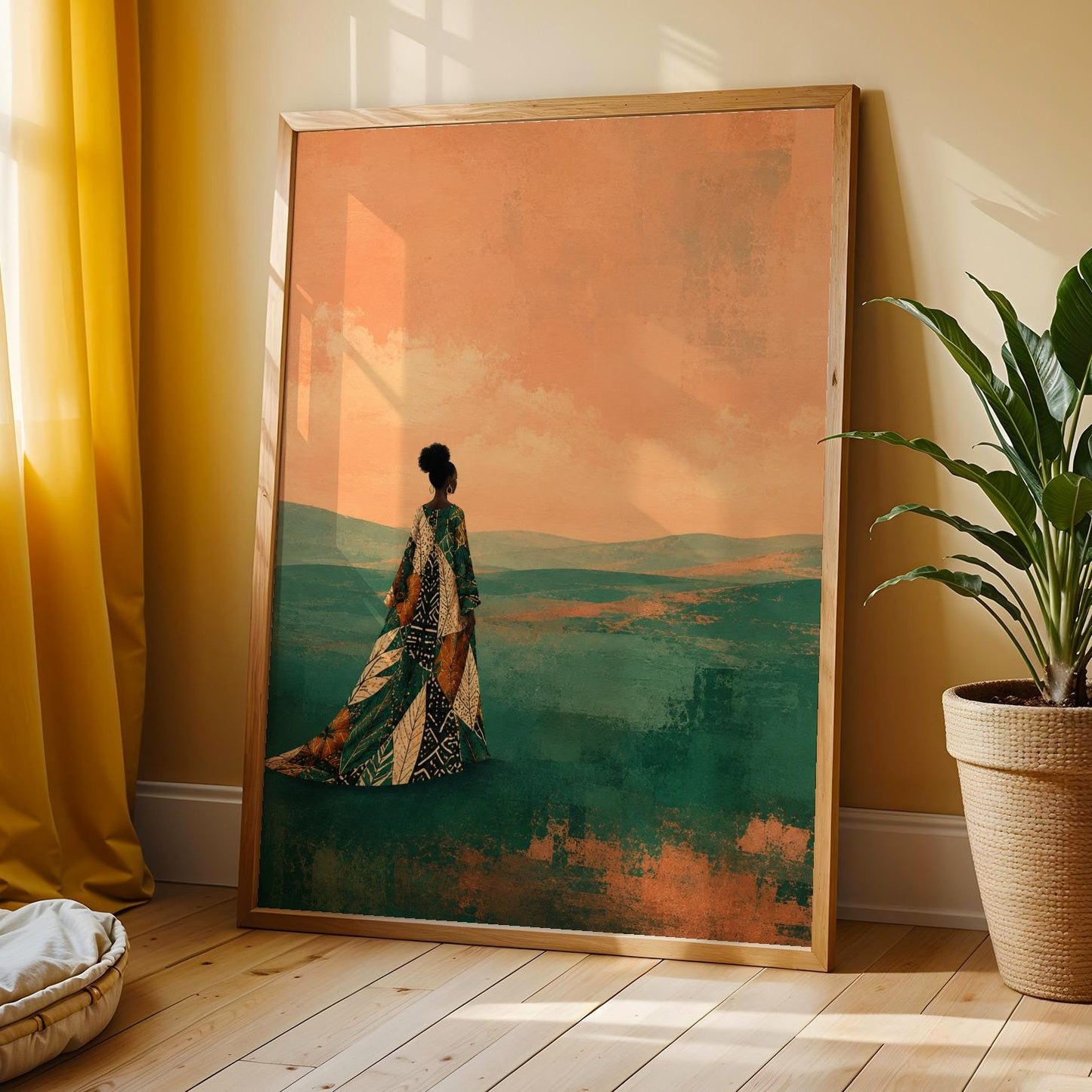 Abstract Ankara Sunset Wall Art Print 20 Soluna Soul