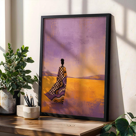 Abstract Ankara Sunset Wall Art Print 18 Soluna Soul