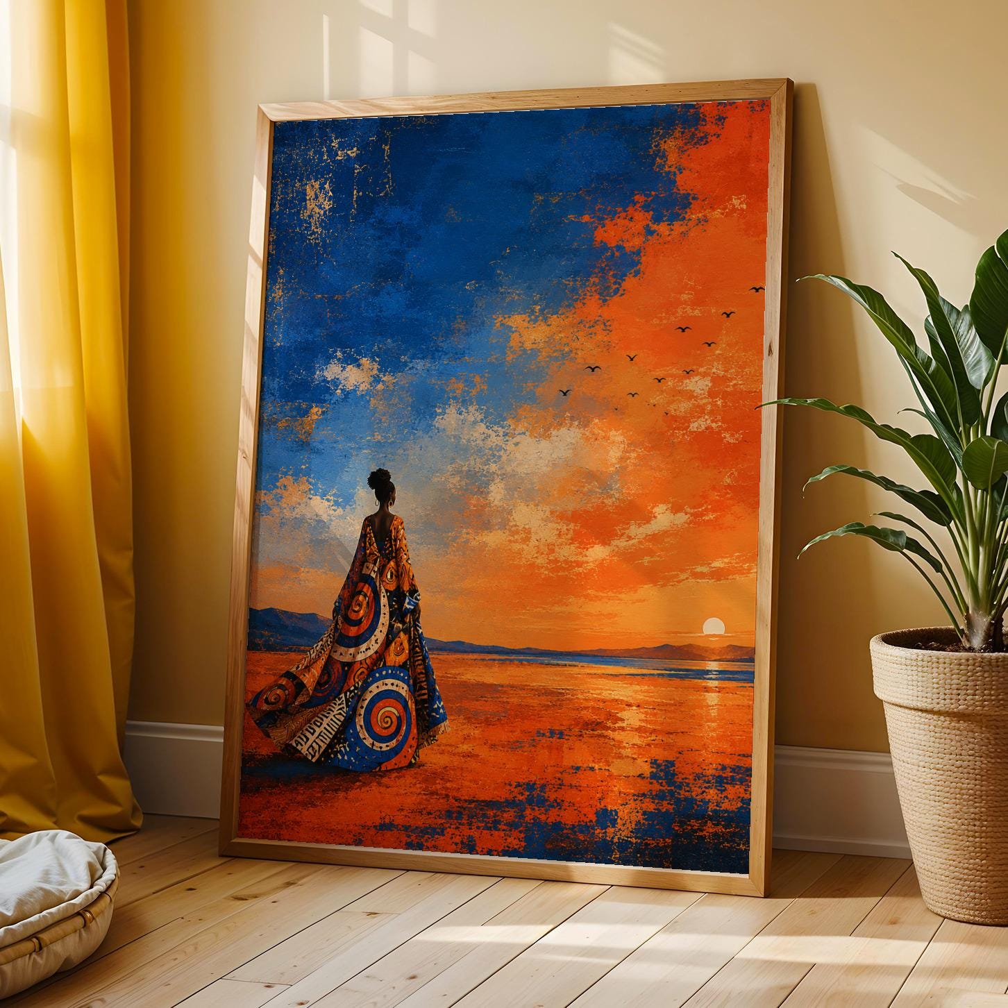Abstract Ankara Sunset Wall Art Print 21 Soluna Soul