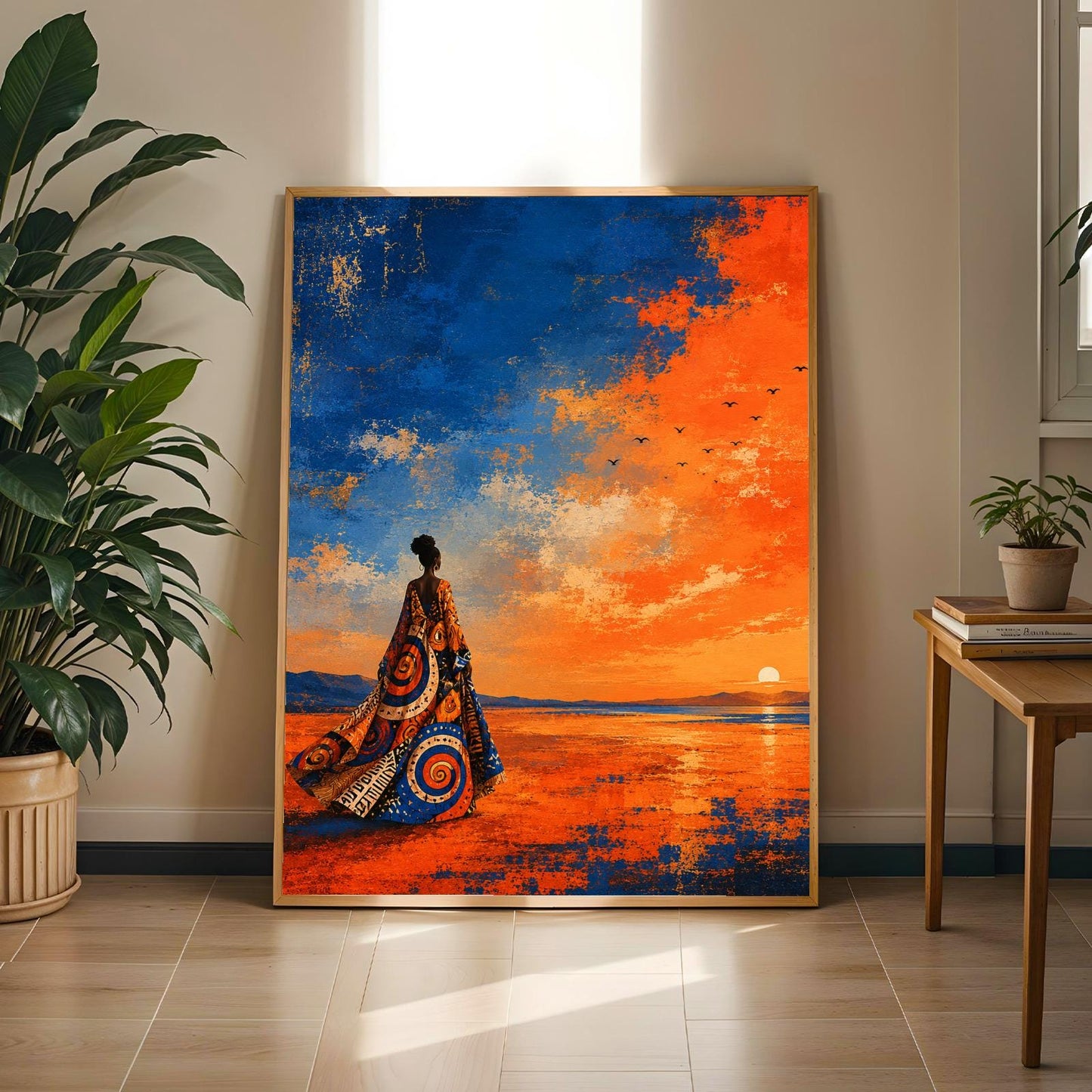 Abstract Ankara Sunset Wall Art Print 21 Soluna Soul