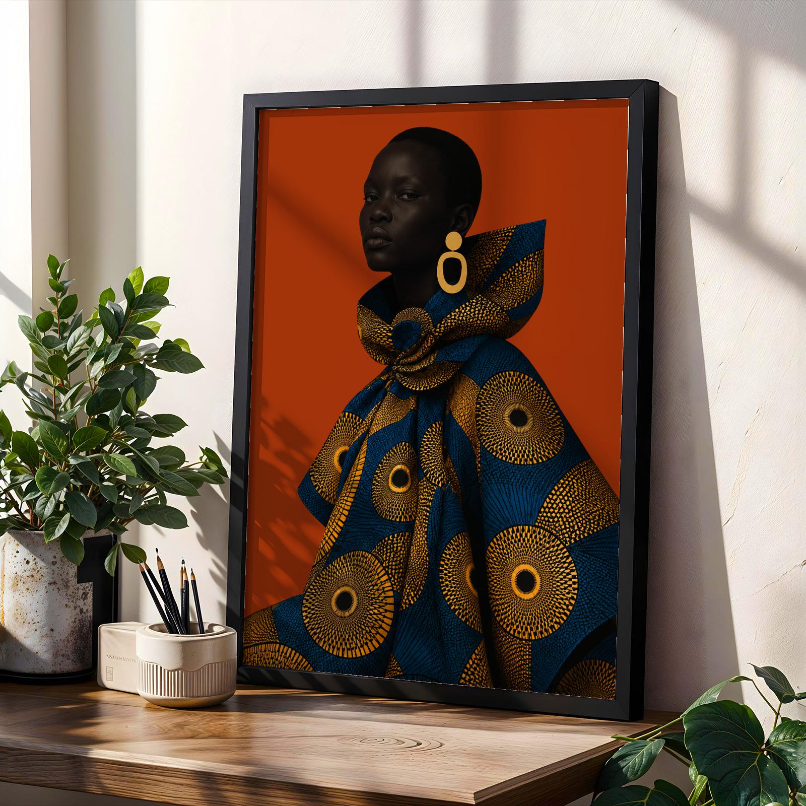 Modern Ankara Afrocentric Wall Art Prin 320 Soluna Soul