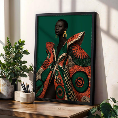 Modern Ankara Afrocentric Wall Art Print 321 Soluna Soul