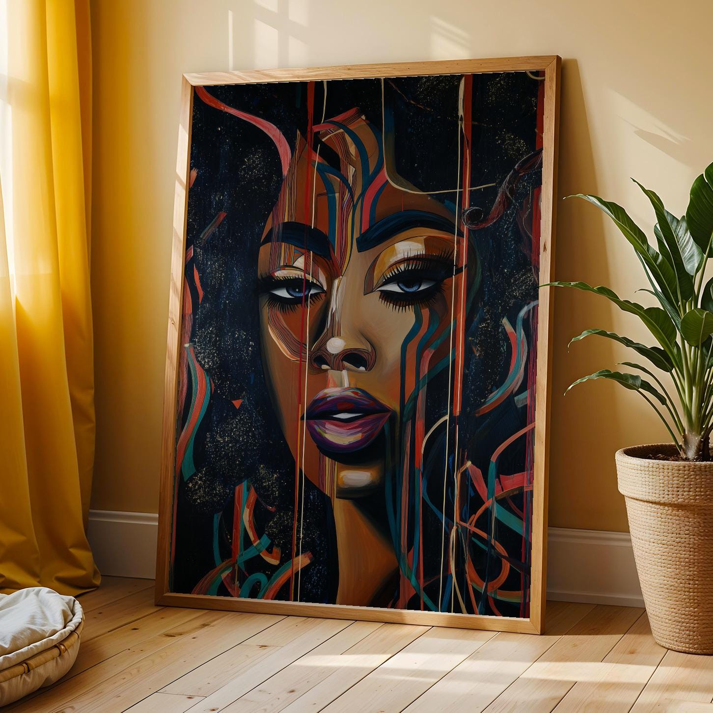 Abstract Black Woman Wall Art Print 326 Soluna Soul