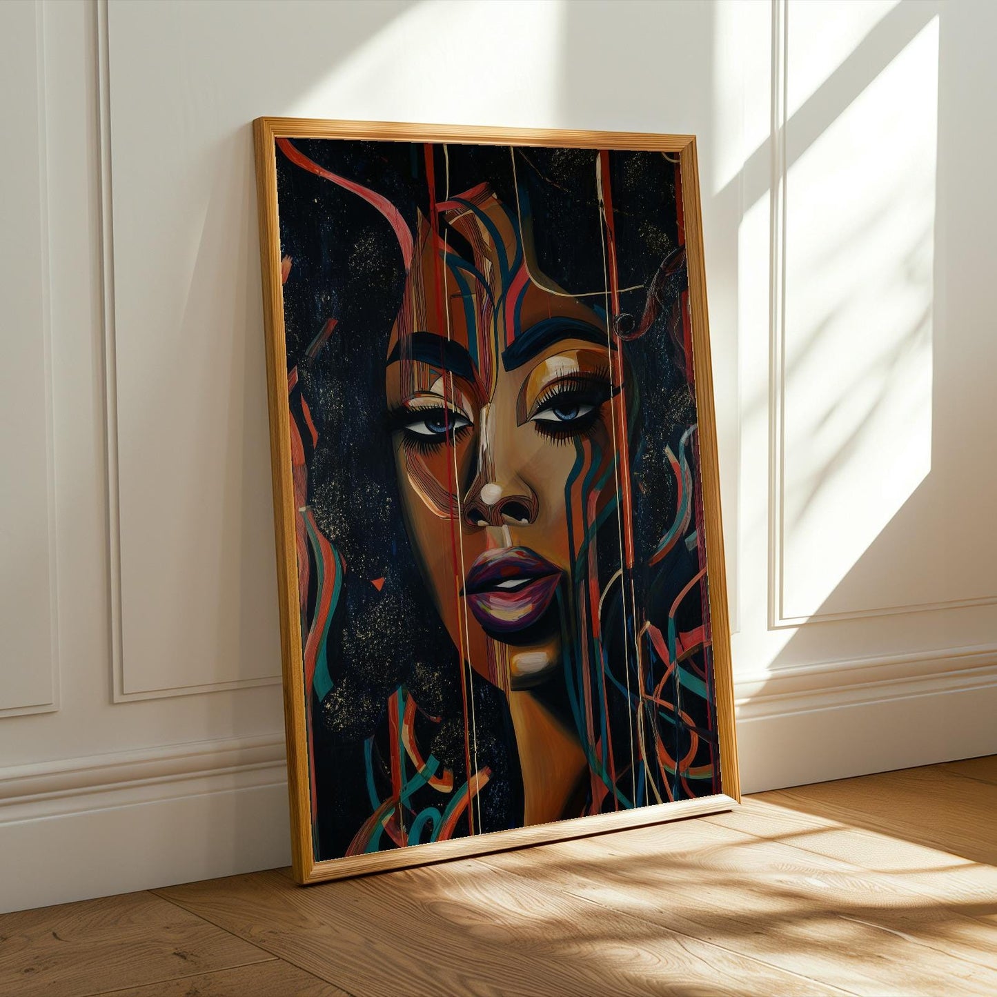 Abstract Black Woman Wall Art Print 326 Soluna Soul