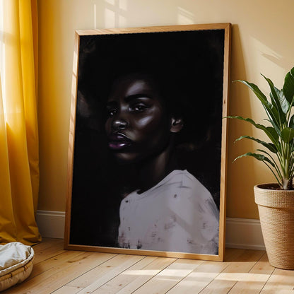 Abstract Black Woman Wall Art Print 327 Soluna Soul