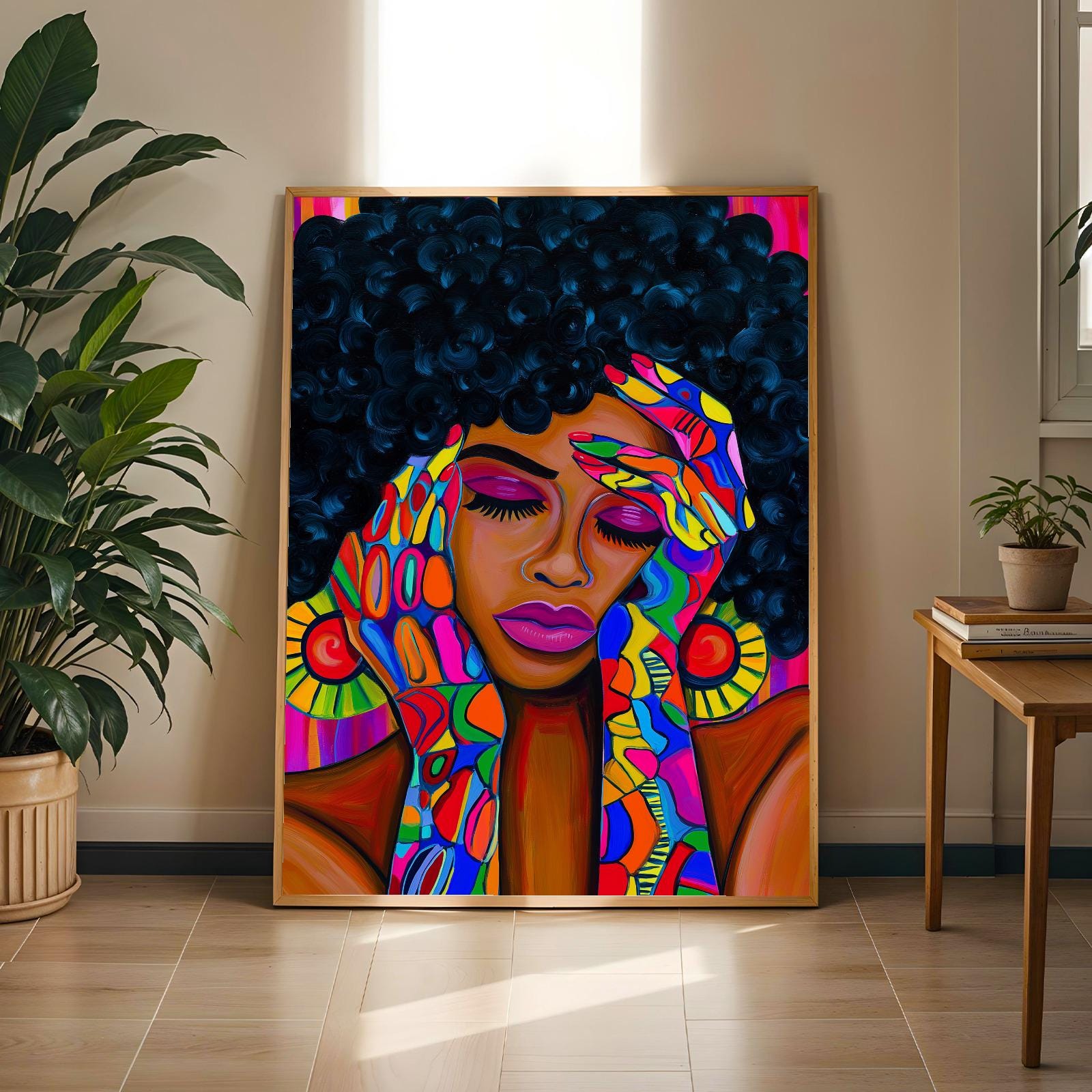 Abstract Black Woman Wall Art Print 324 Soluna Soul