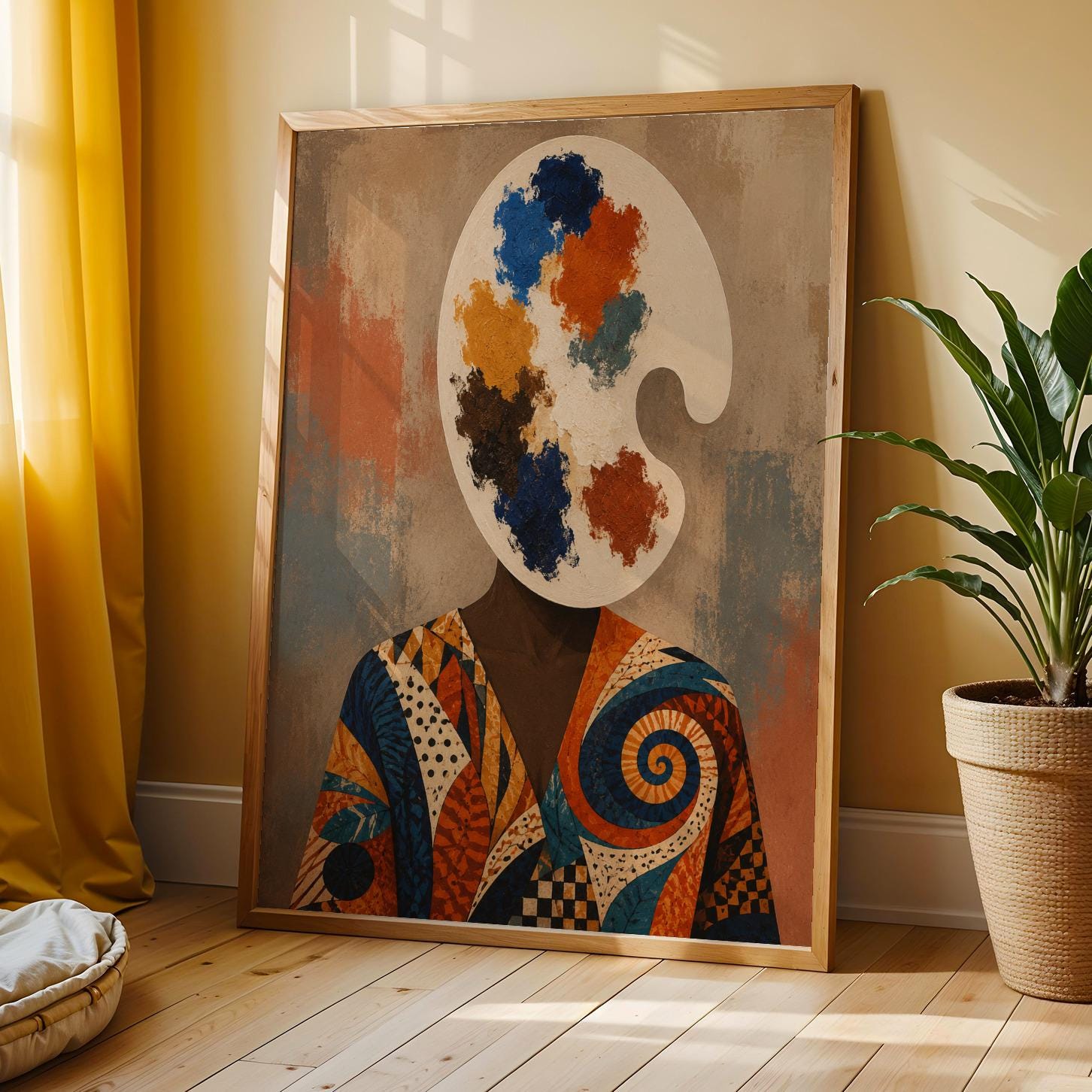 Abstract Black Woman Wall Art Print 319 Soluna Soul