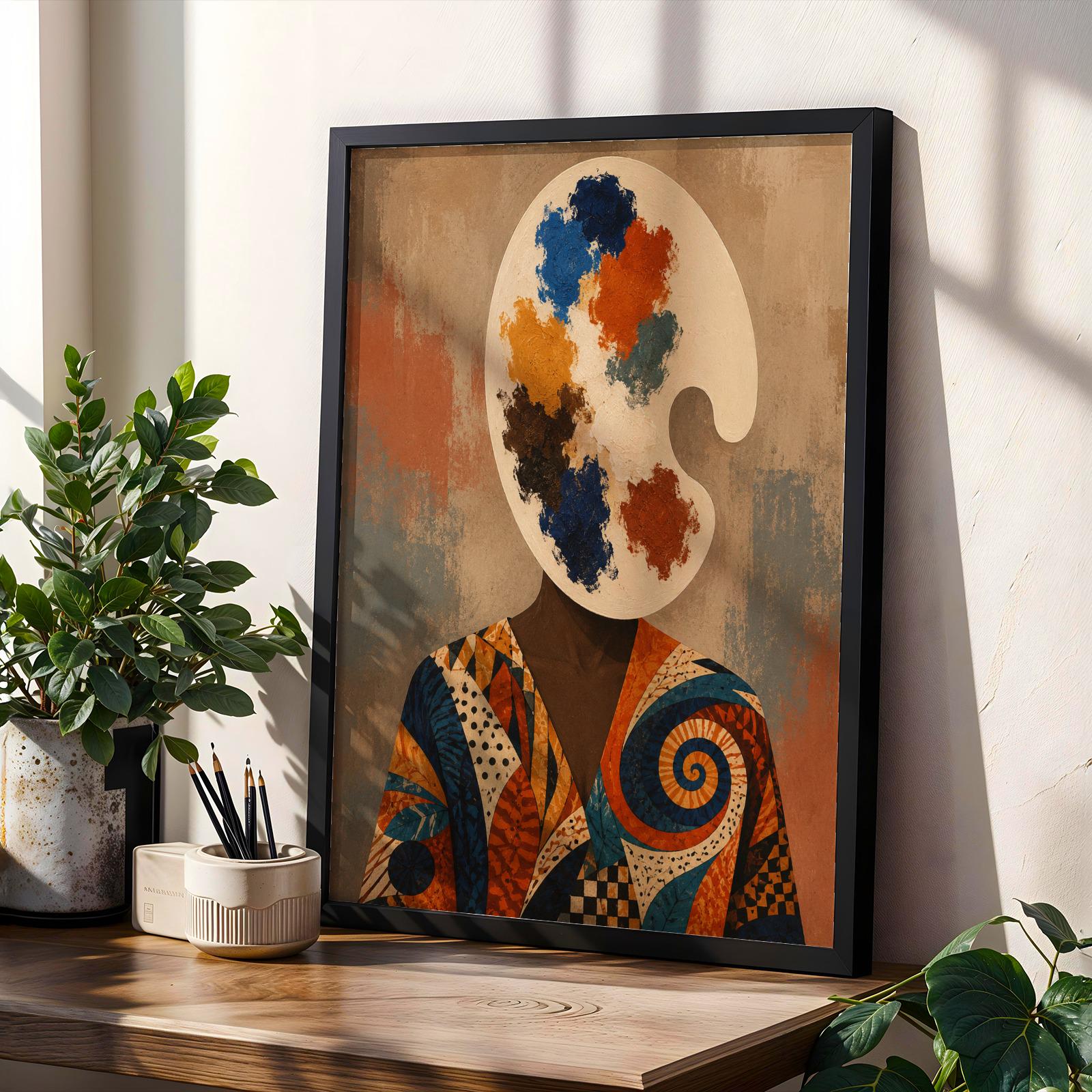 Abstract Black Woman Wall Art Print 319 Soluna Soul