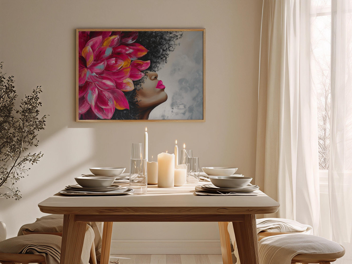 Afrocentric Wall Art Print L4 Soluna Soul