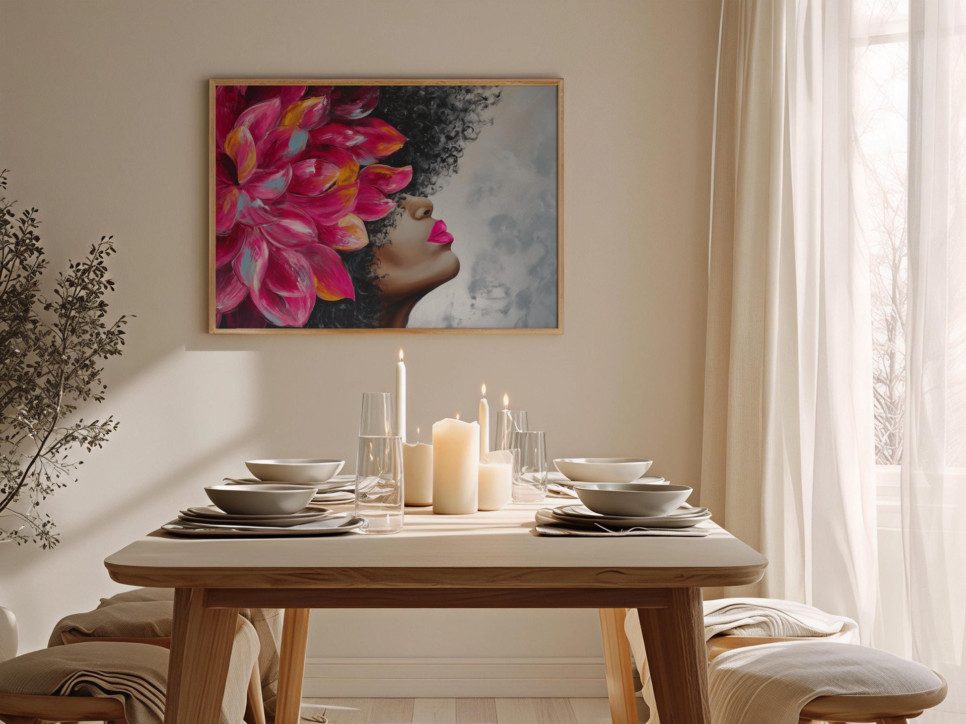 Afrocentric Wall Art Print L4 Soluna Soul