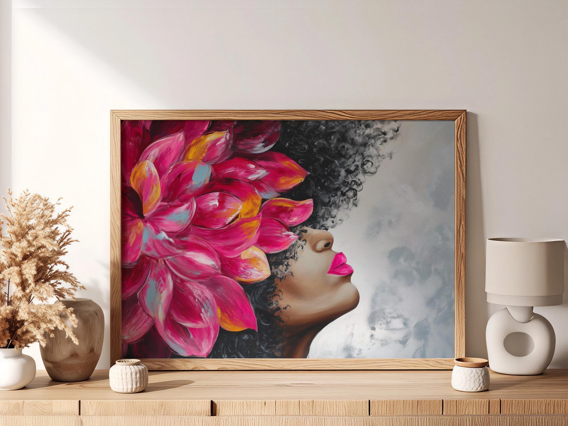 Afrocentric Wall Art Print L4 Soluna Soul