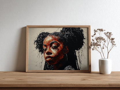 Afrocentric Wall Art Print L5 Soluna Soul