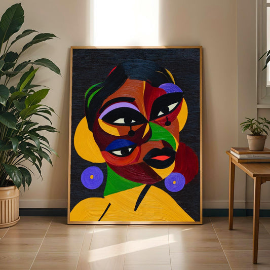 Abstract Black Woman Wall Art Prin 332 Soluna Soul