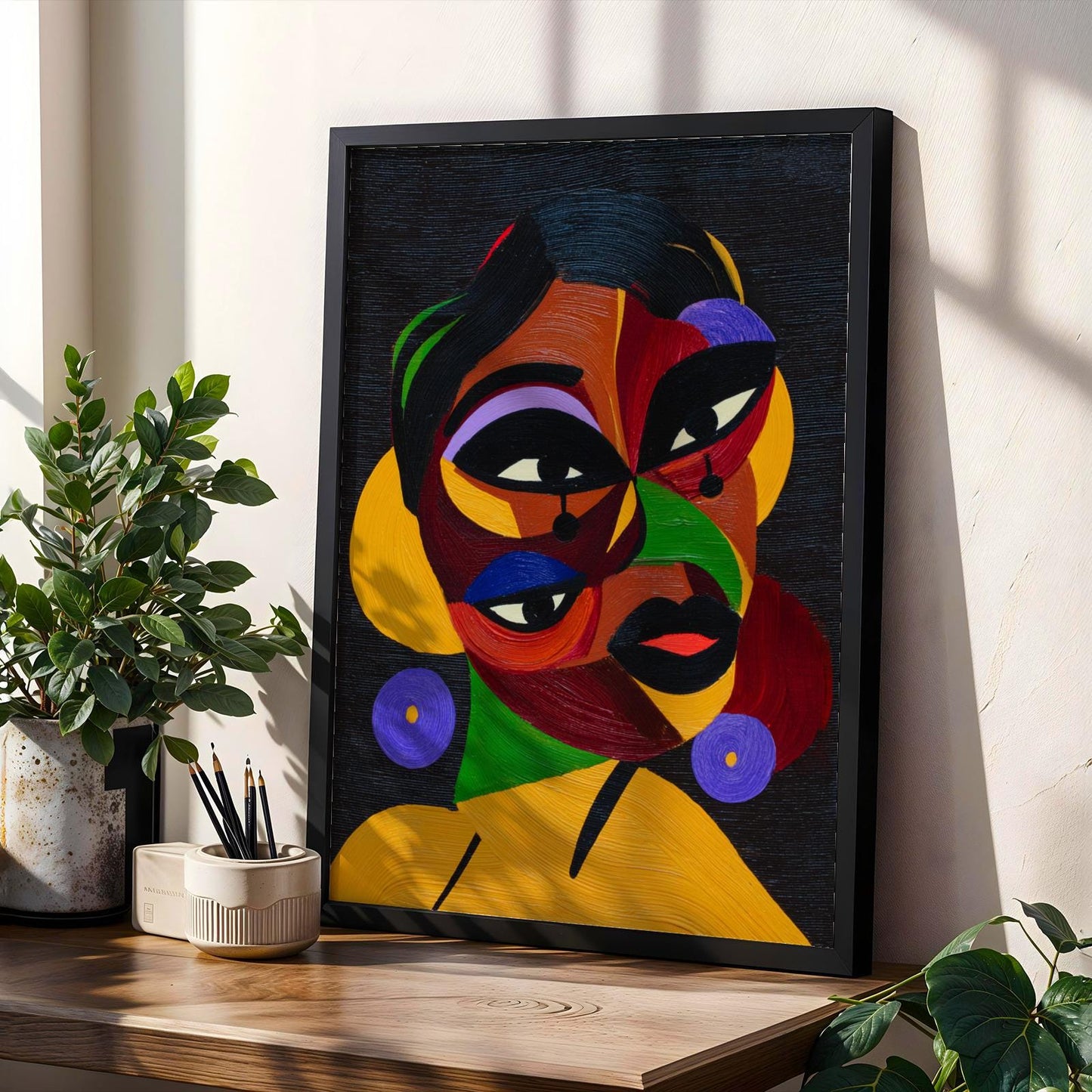 Abstract Black Woman Wall Art Prin 332 Soluna Soul