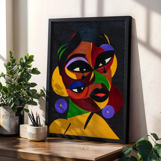 Abstract Black Woman Wall Art Prin 332 Soluna Soul