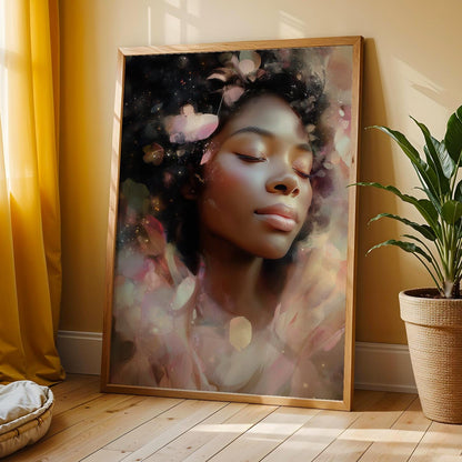 Abstract Black Woman Wall Art Print 334 Soluna Soul