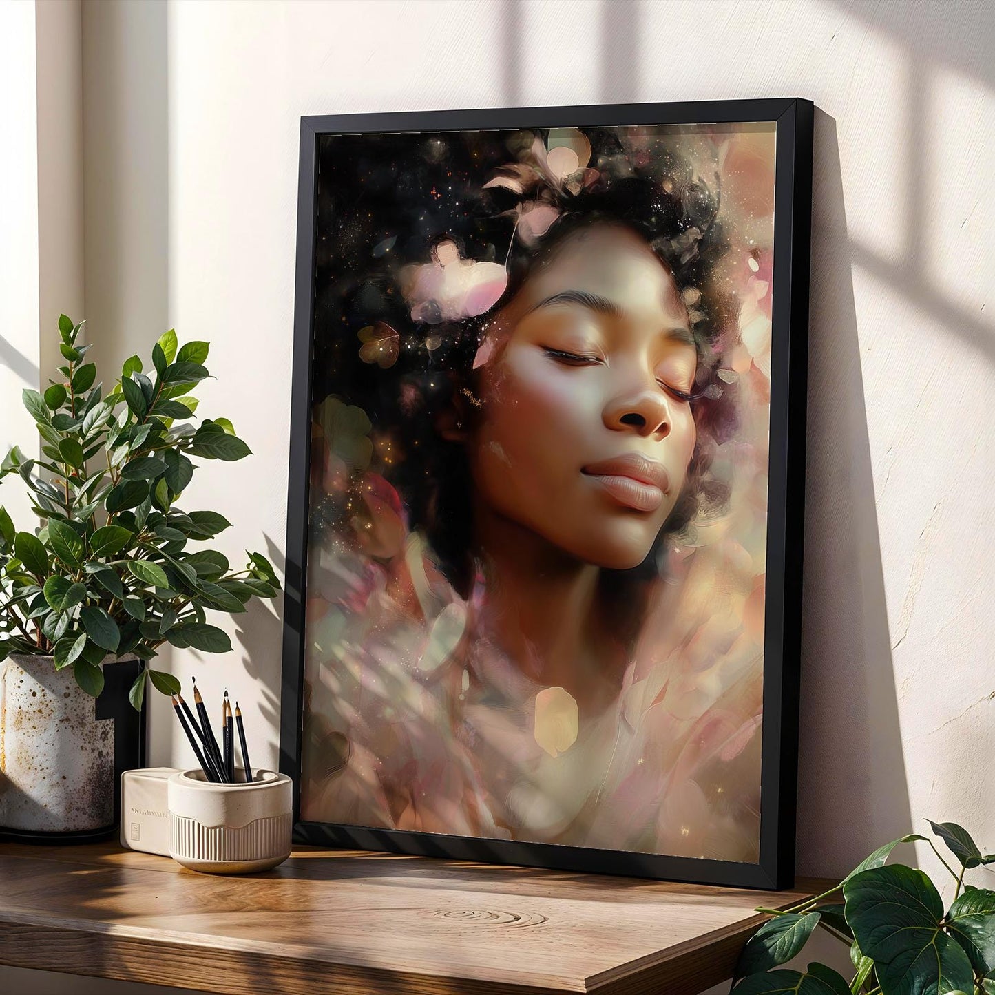 Abstract Black Woman Wall Art Print 334 Soluna Soul