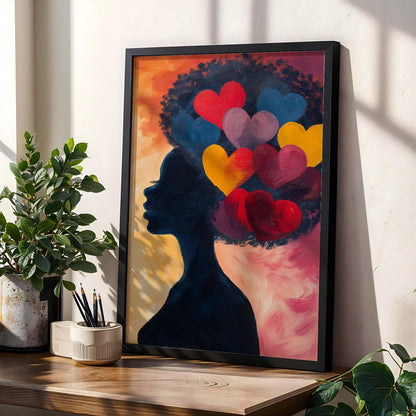 Abstract Black Woman Wall Art Print 335 Soluna Soul