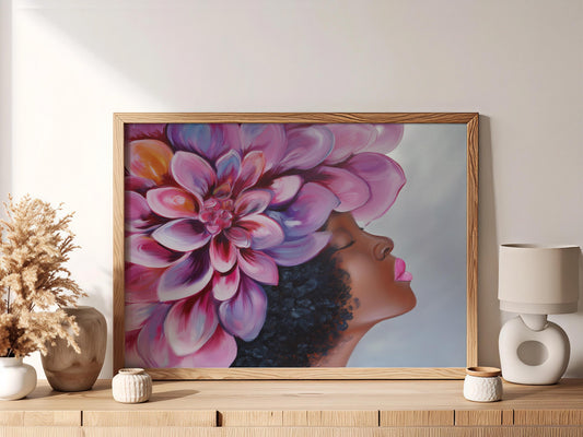 Abstract Black Wall Art Print L7 Soluna Soul