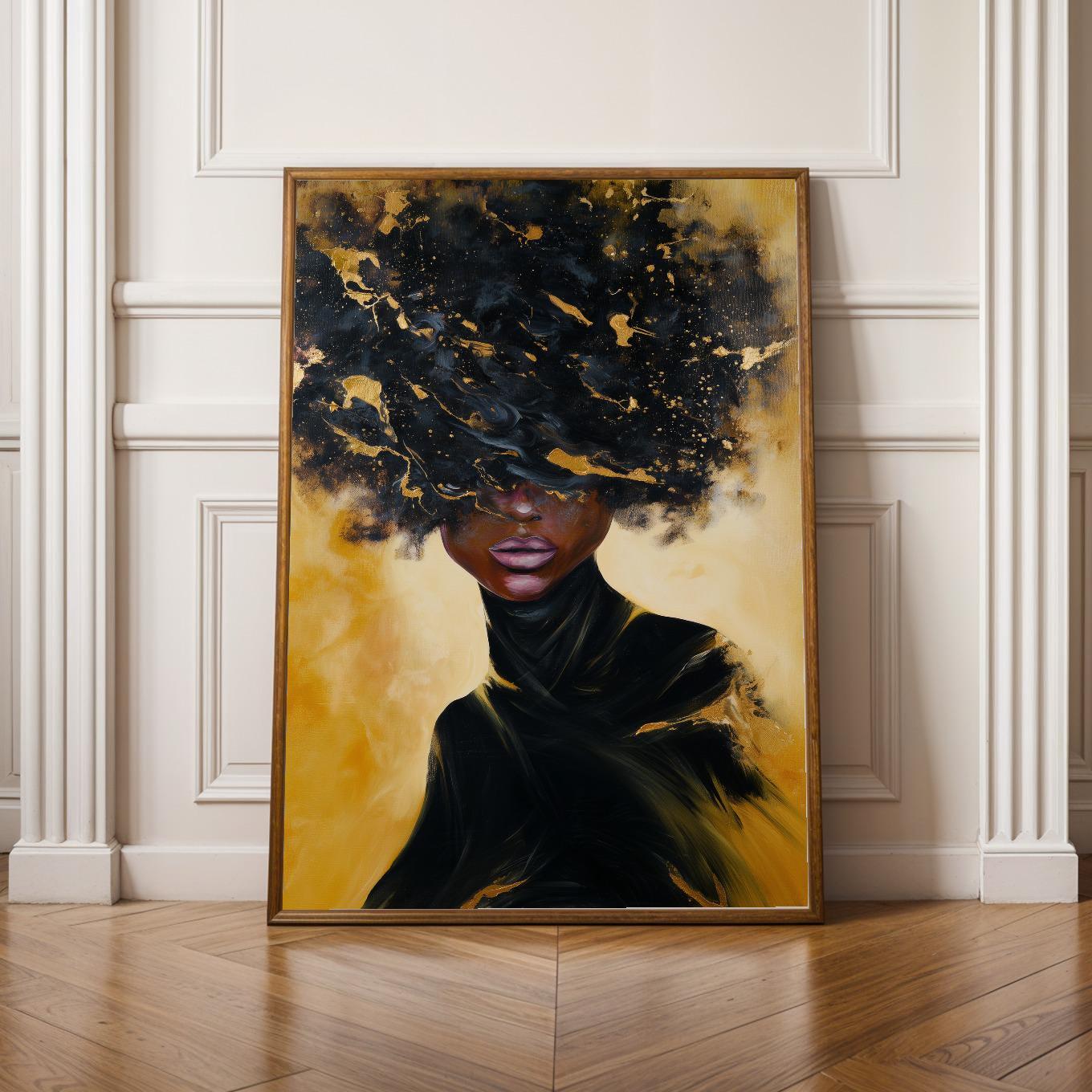 Abstract Female Portrait Wall Art Print 344 Soluna Soul