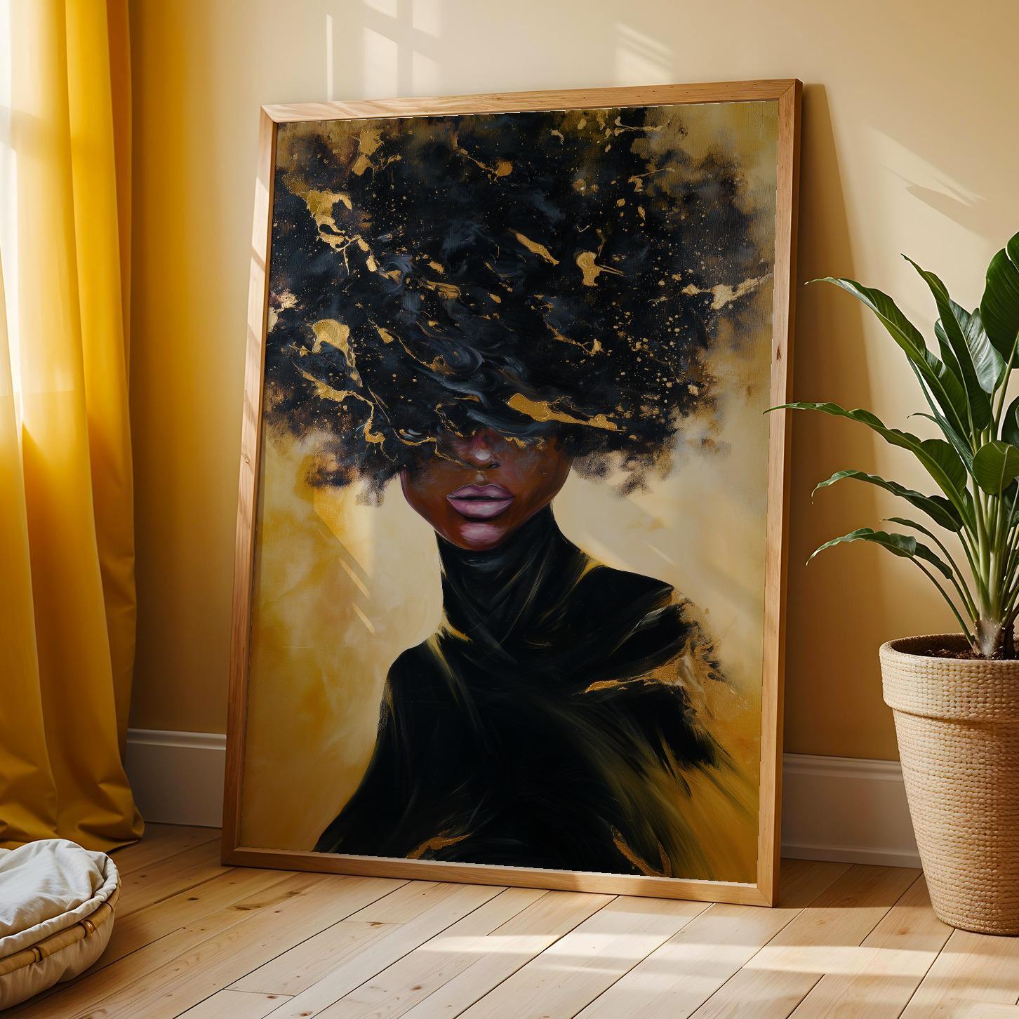 Abstract Female Portrait Wall Art Print 344 Soluna Soul