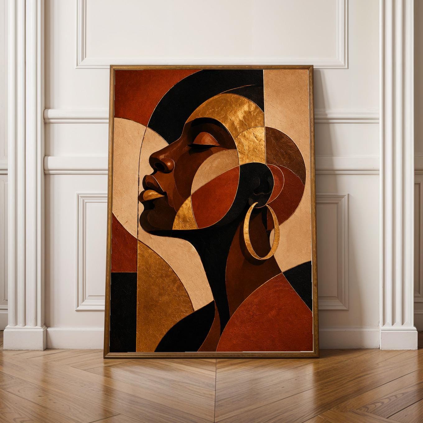 Black Woman Side Profile Wall Art Print 331 Soluna Soul