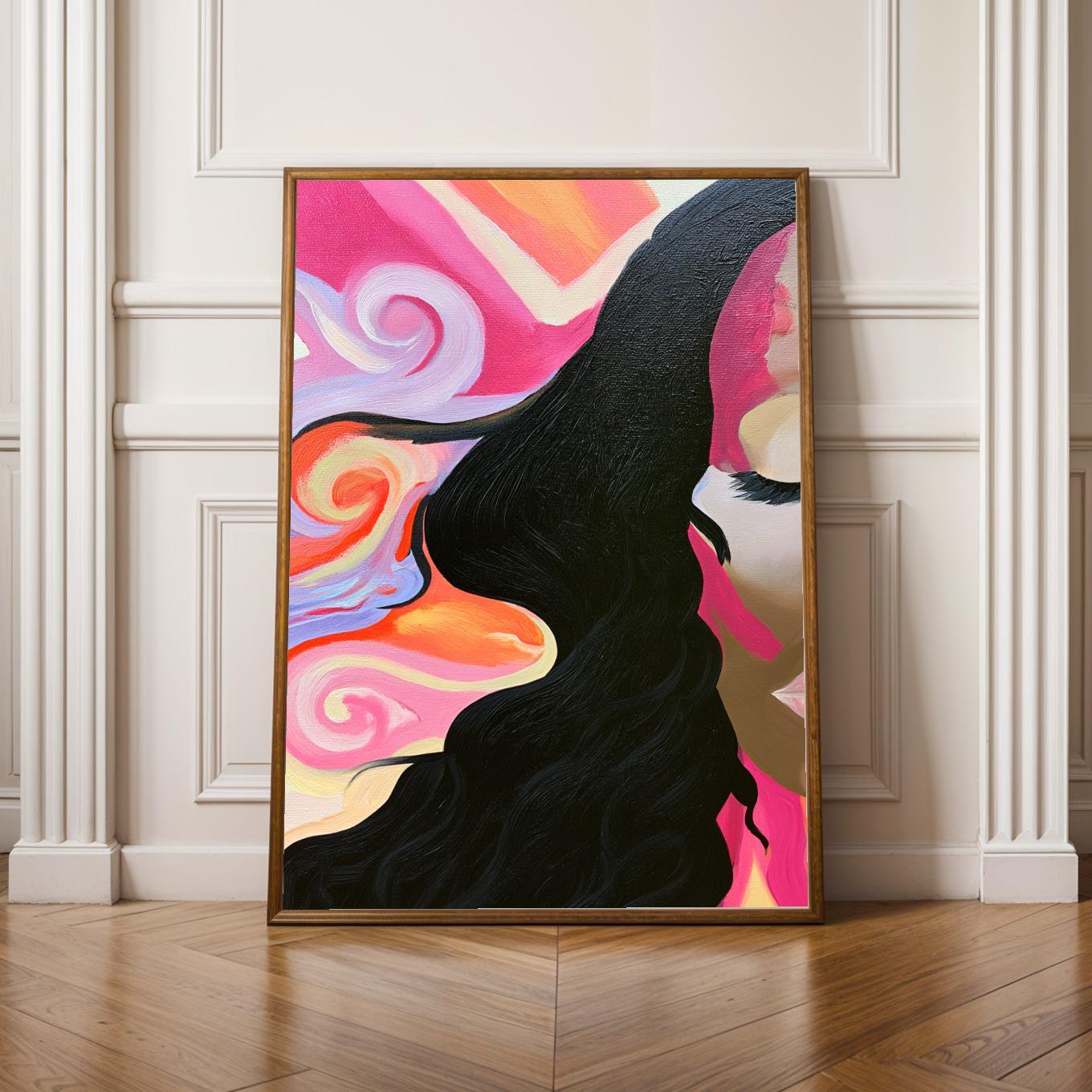 Abstract Woman Wall Art Print 343 Soluna Soul