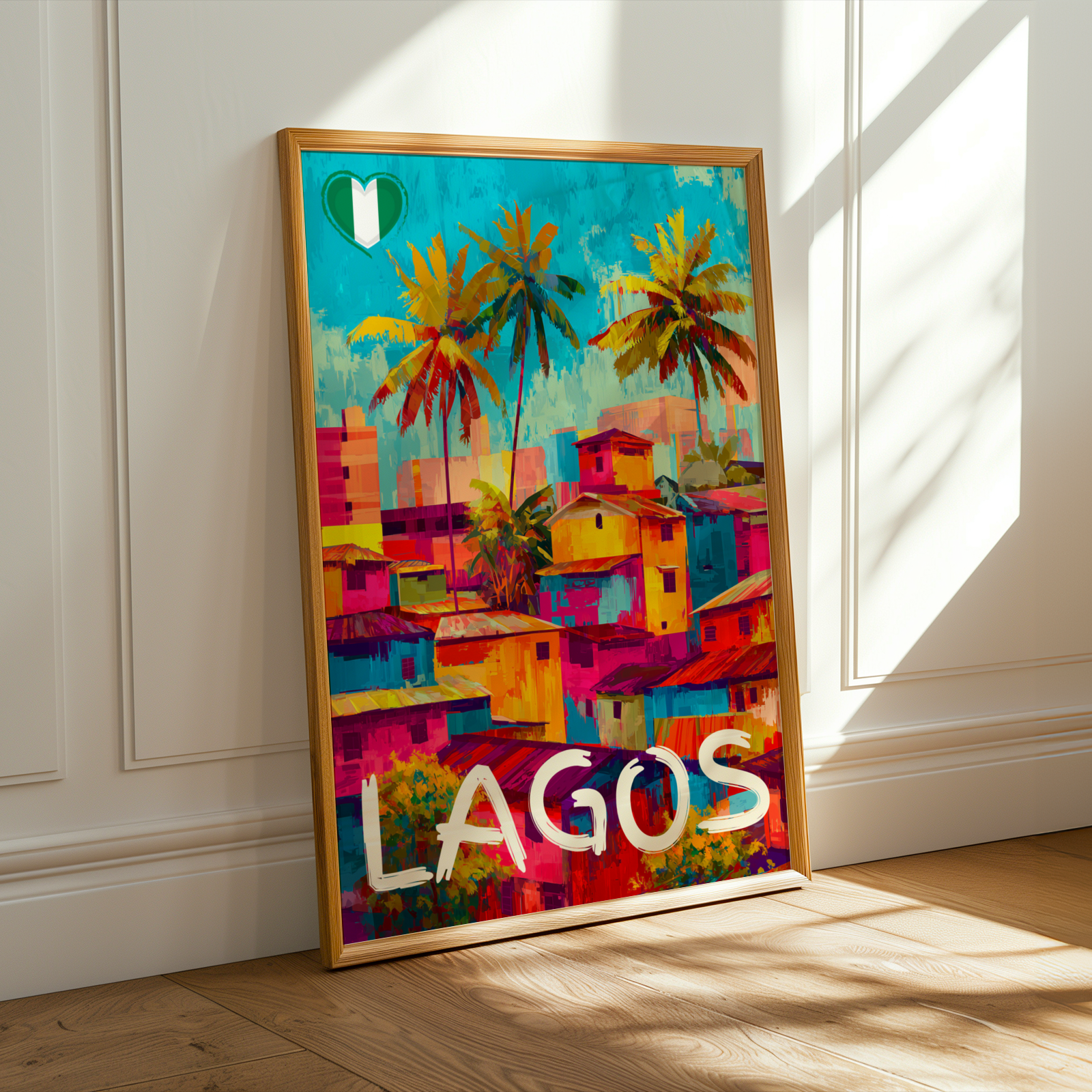 Lagos Cityscape Travel Poster Soluna Soul