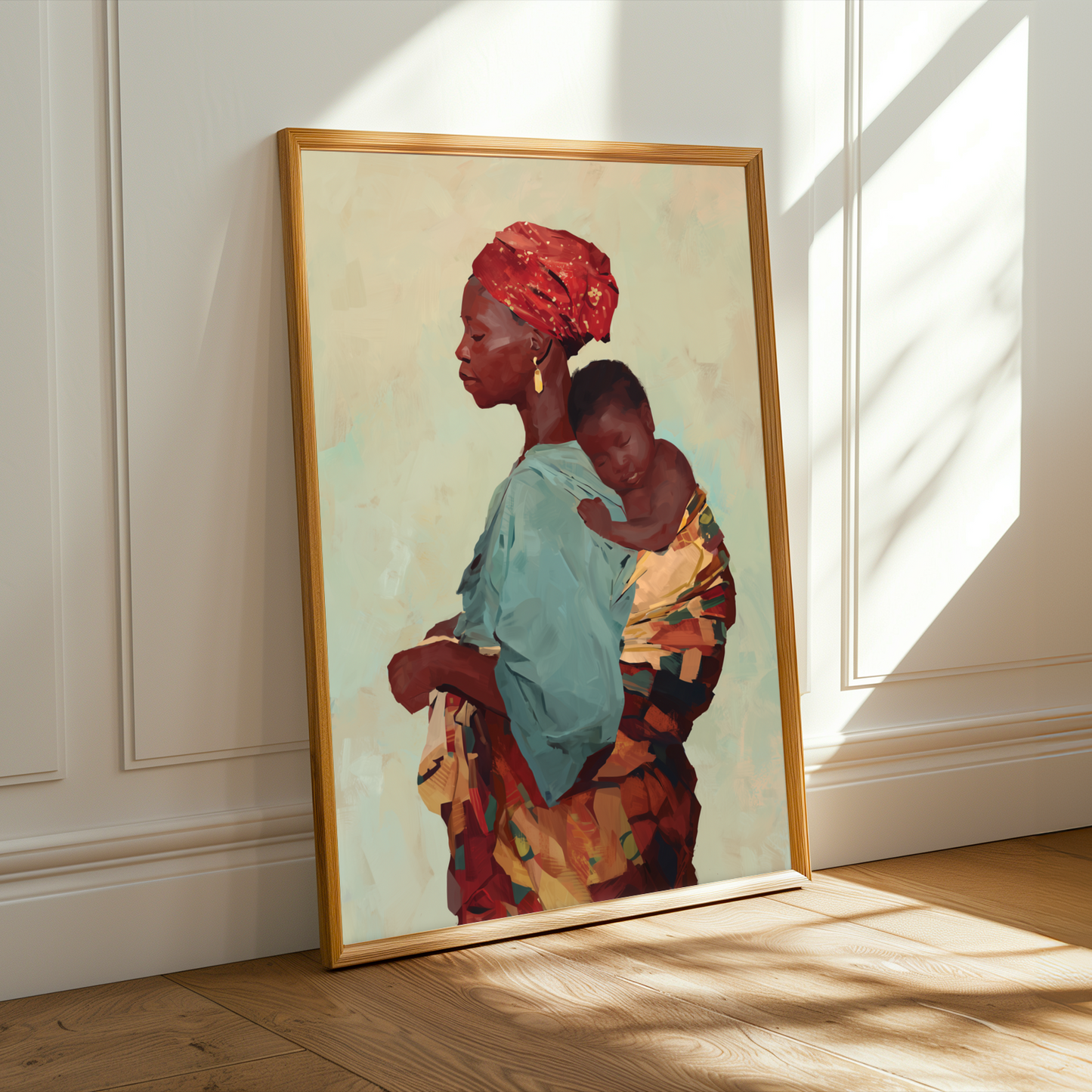 African Grandmother and Grandbaby Art Print Soluna Soul
