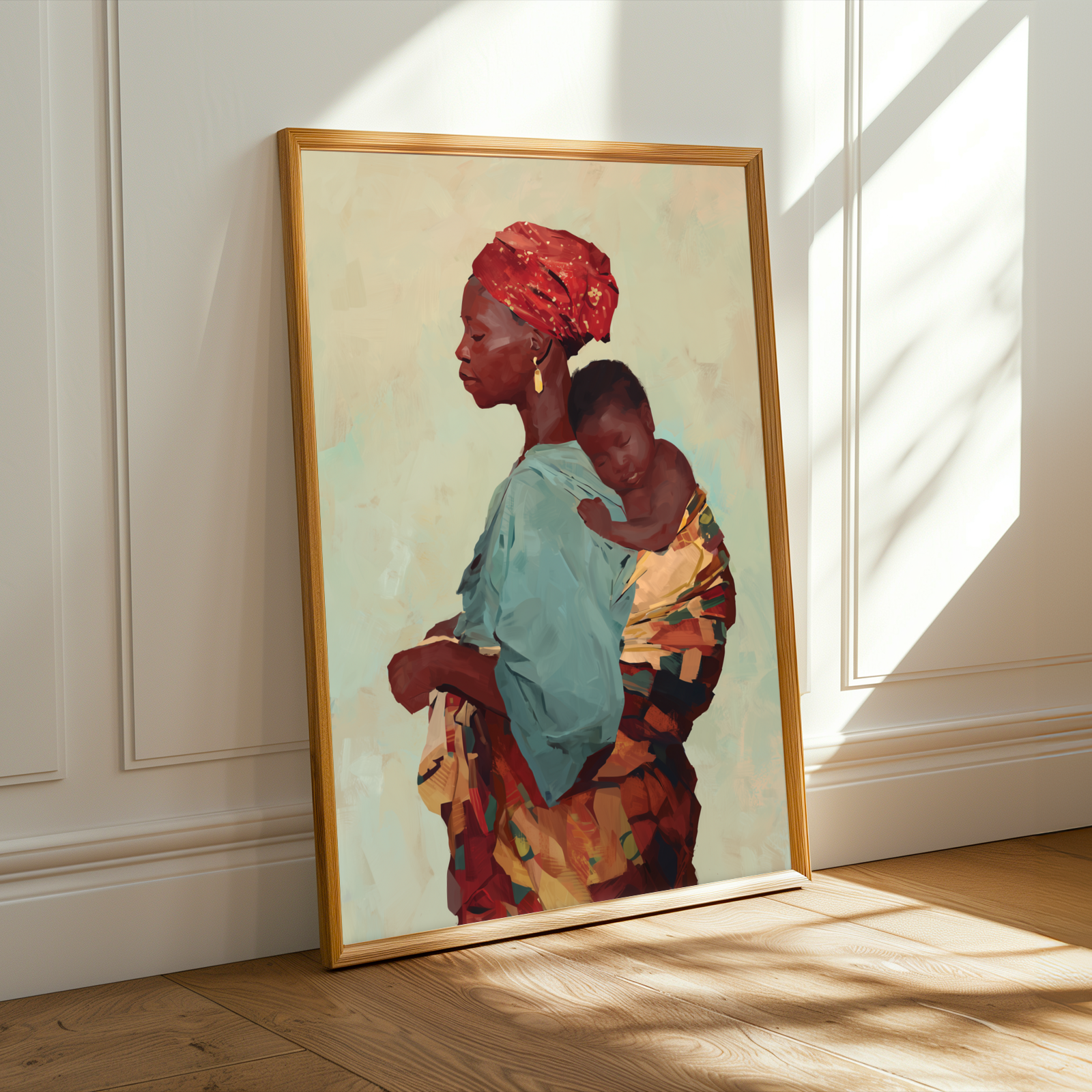 African Grandmother and Grandbaby Art Print Soluna Soul