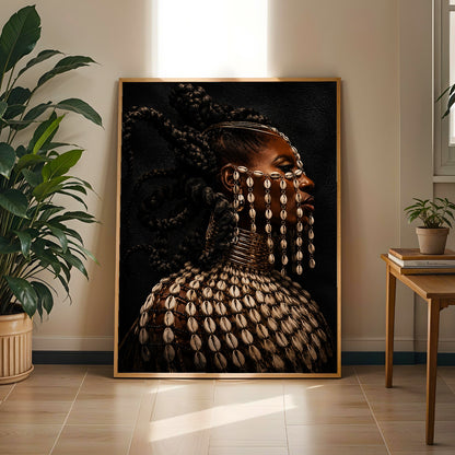 Cowrie Shells Necklace Wall Art Print 318 Soluna Soul