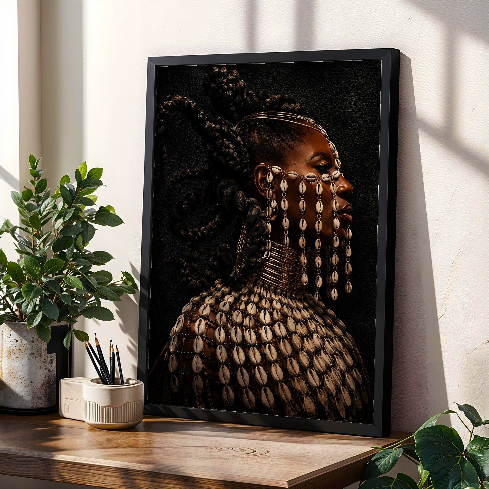 Cowrie Shells Necklace Wall Art Print 318 Soluna Soul