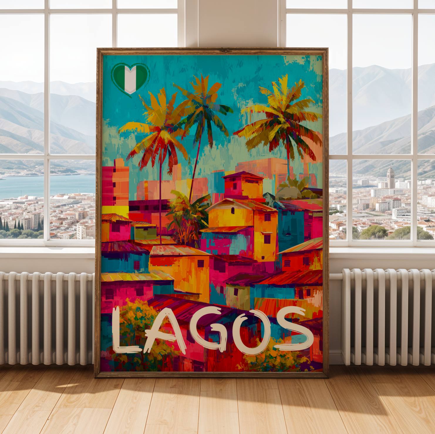 Lagos Cityscape Travel Poster Soluna Soul