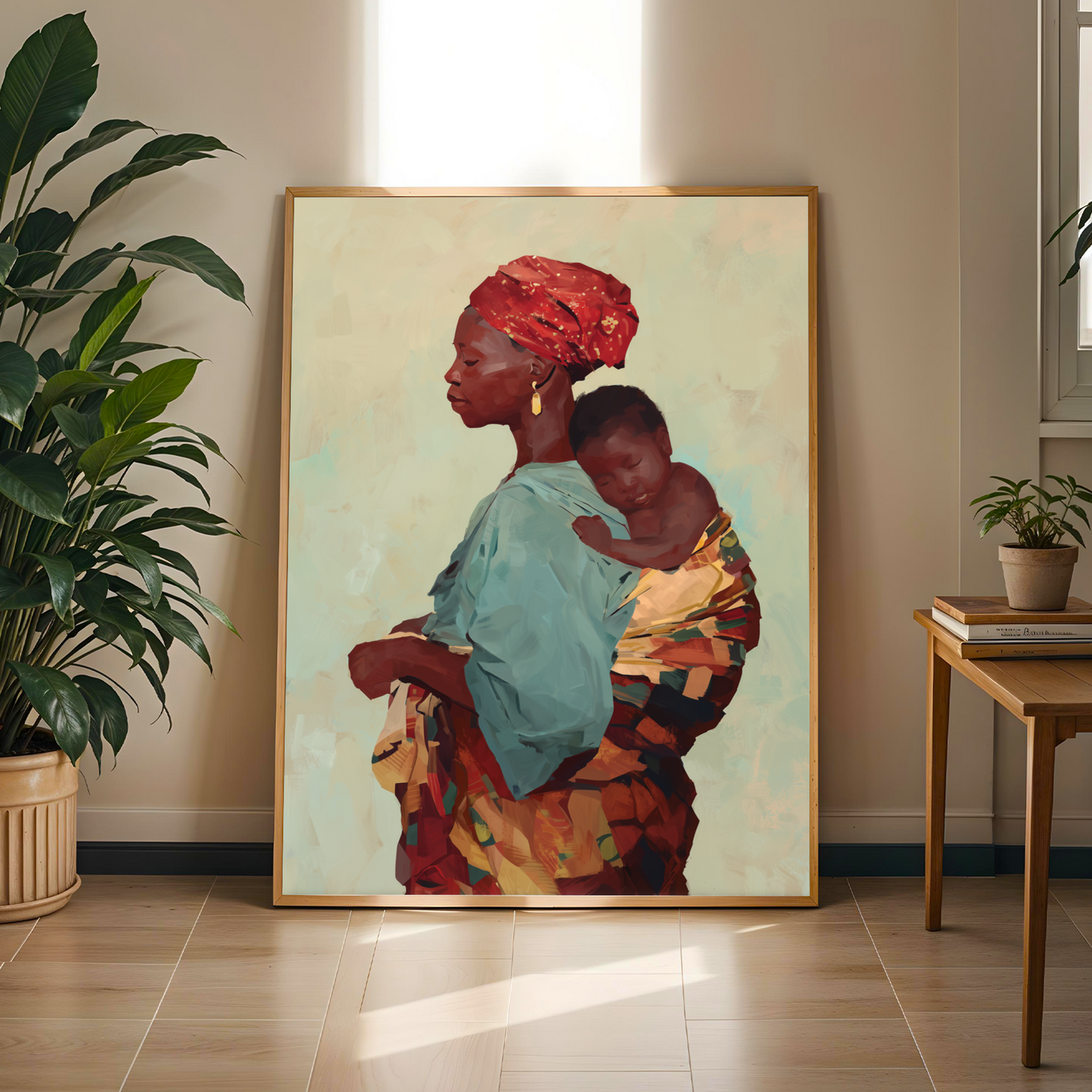 African Grandmother and Grandbaby Art Print Soluna Soul