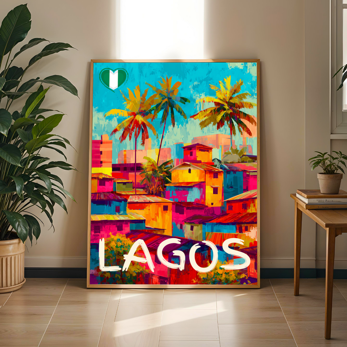 Lagos Cityscape Travel Poster Soluna Soul