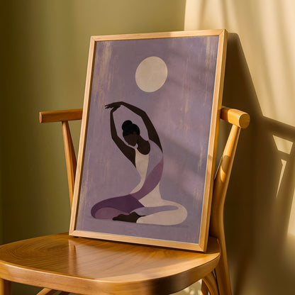 Afrocentric Yoga Wall Art Print 306 Soluna Soul