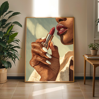 Red Lipstick Wall Art Print Soluna Soul