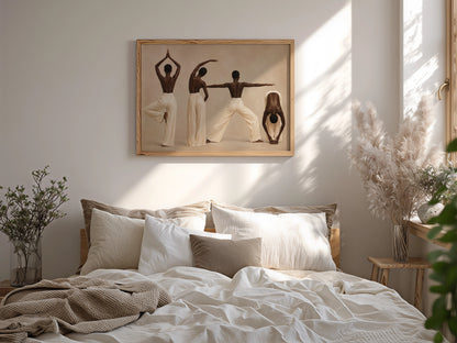 Afrocentric Yoga Wall Art Print 2 Soluna Soul
