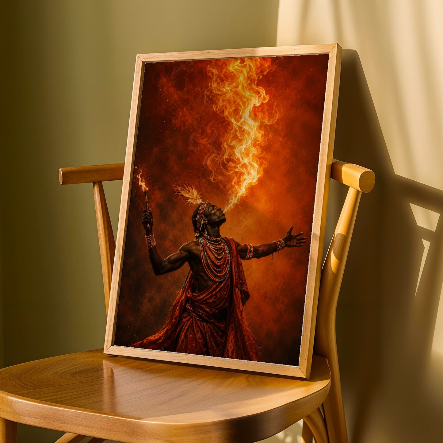 African Fiery Wall Art Print 314 Soluna Soul