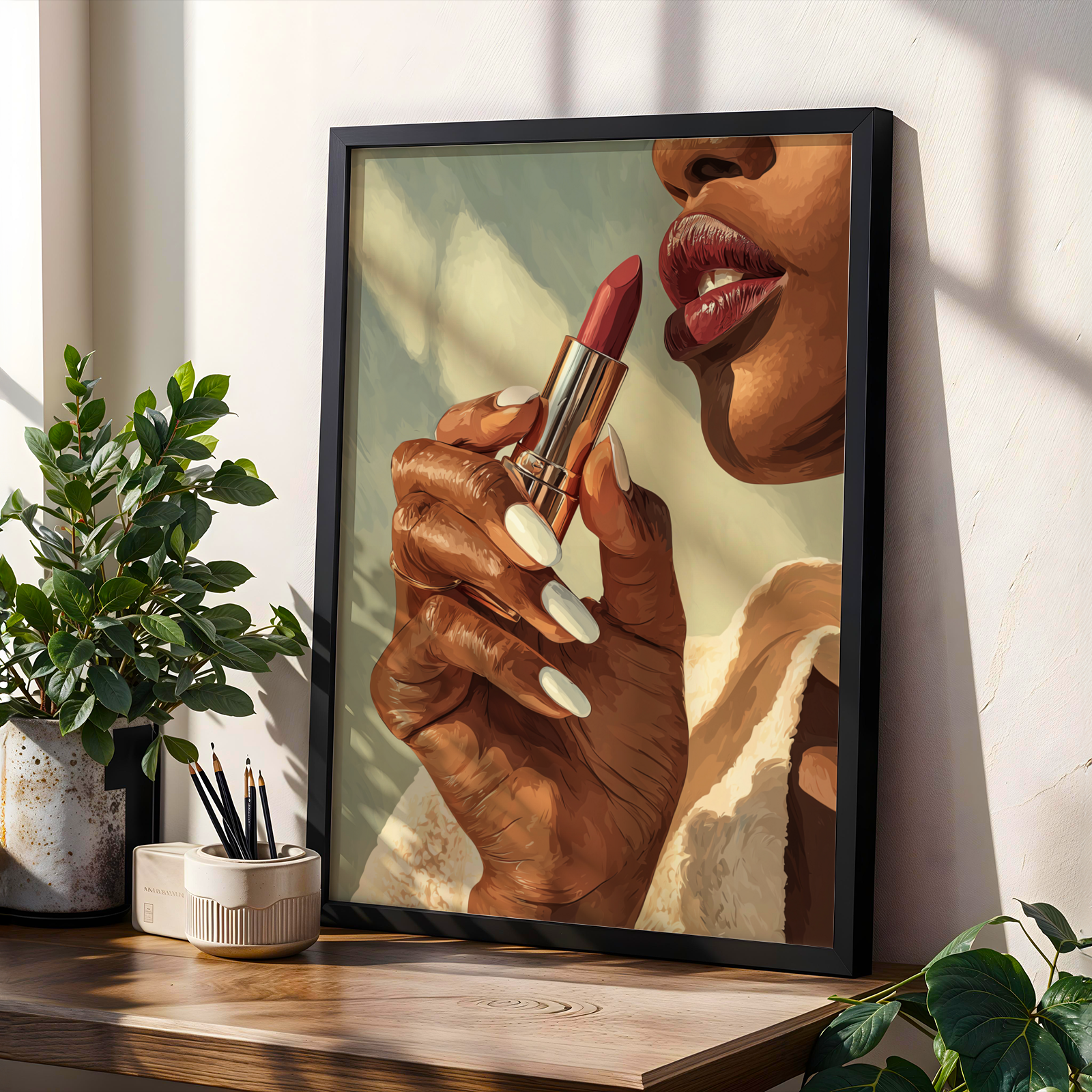 Red Lipstick Wall Art Print Soluna Soul