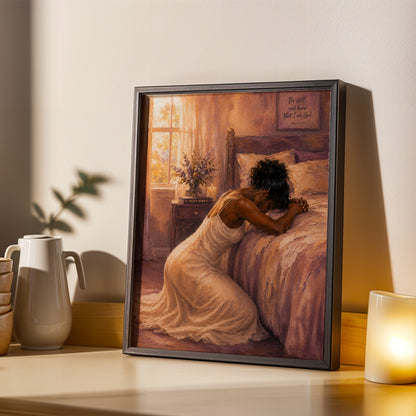 Be Still  In Prayer Wall Art Print 307 Soluna Soul