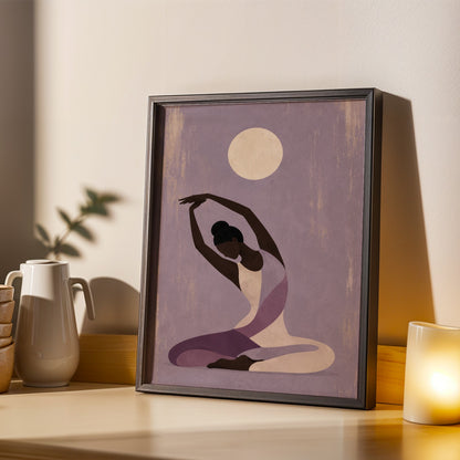 Afrocentric Yoga Wall Art Print 306 Soluna Soul