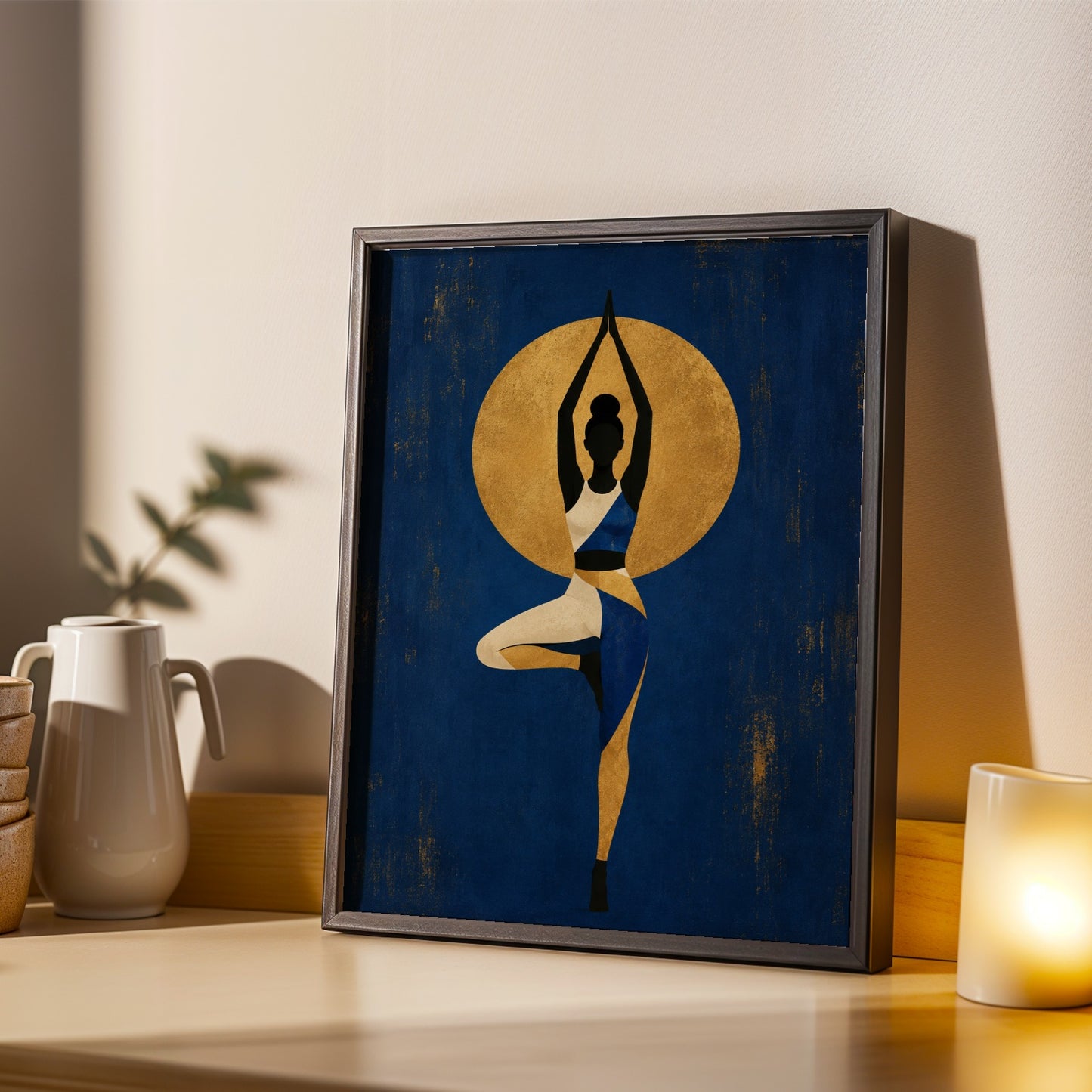 Afrocentric Yoga Wall Art Print 303 Soluna Soul