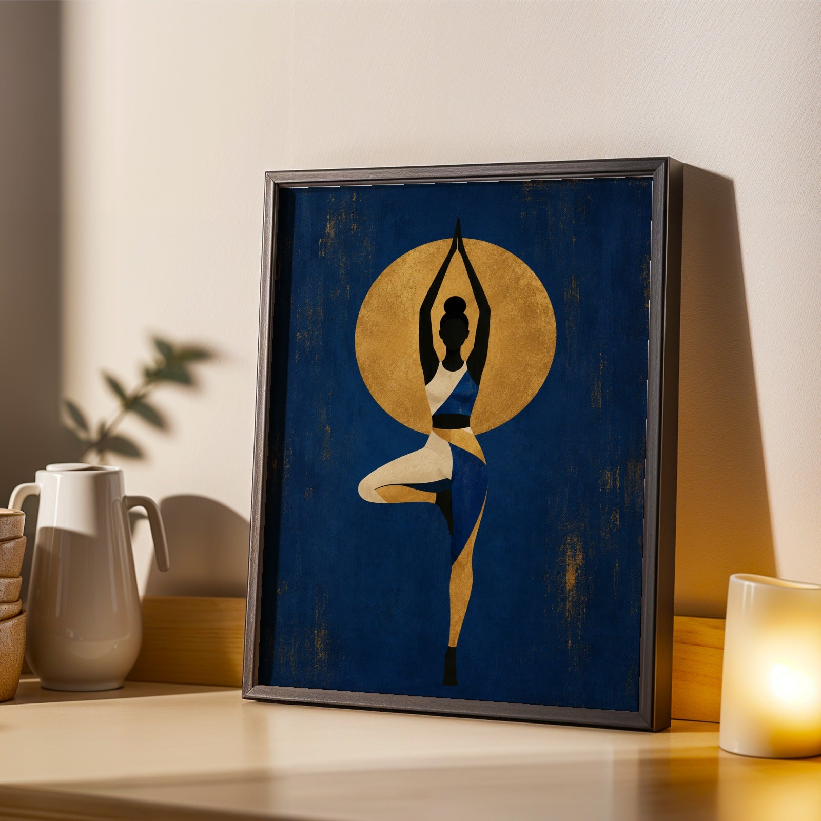 Afrocentric Yoga Wall Art Print 303 Soluna Soul