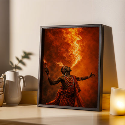 African Fiery Wall Art Print 314 Soluna Soul
