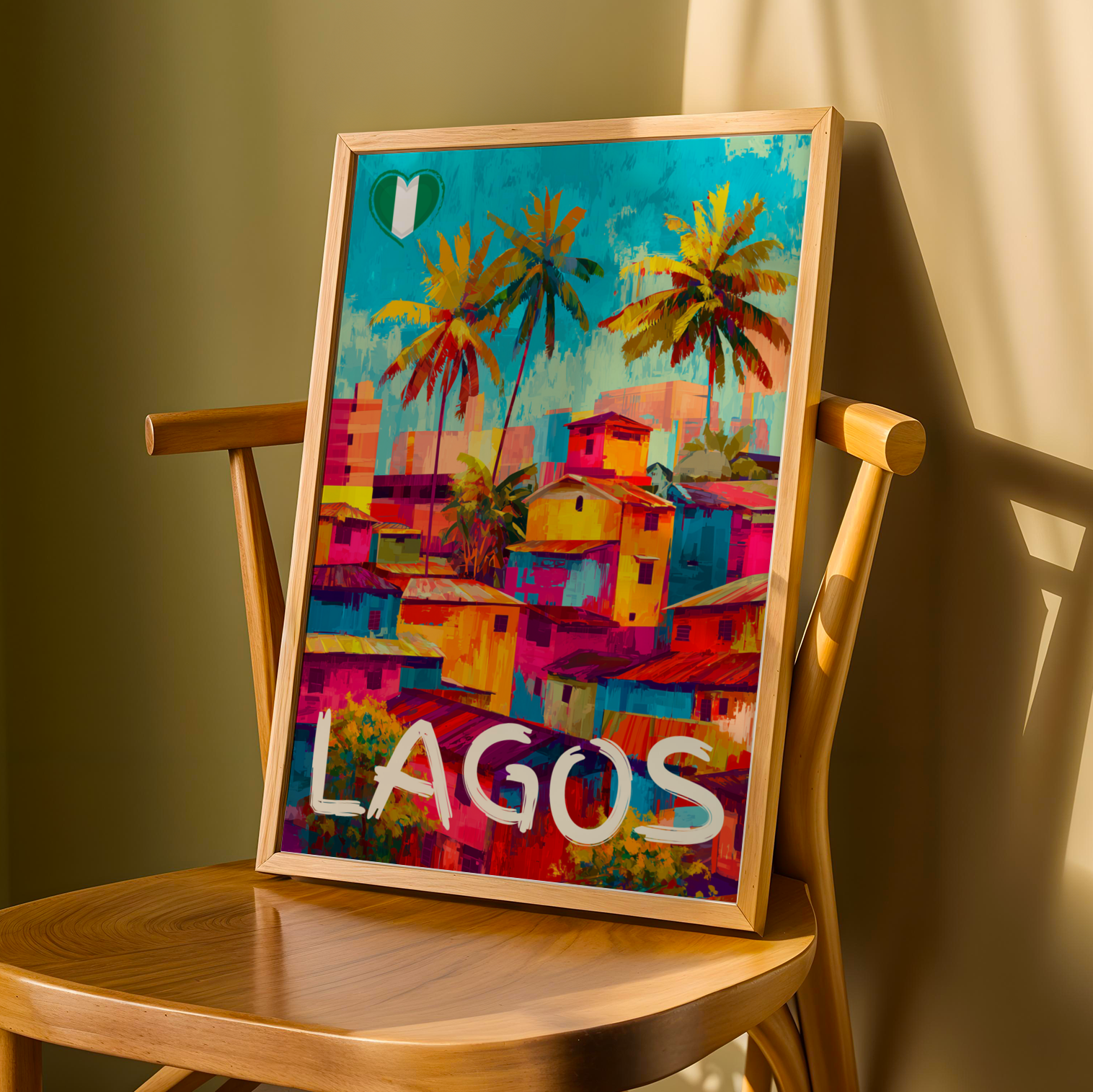 Lagos Cityscape Travel Poster Soluna Soul
