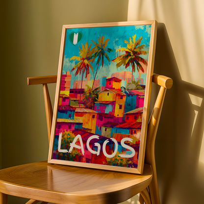 Lagos Cityscape Travel Poster Soluna Soul