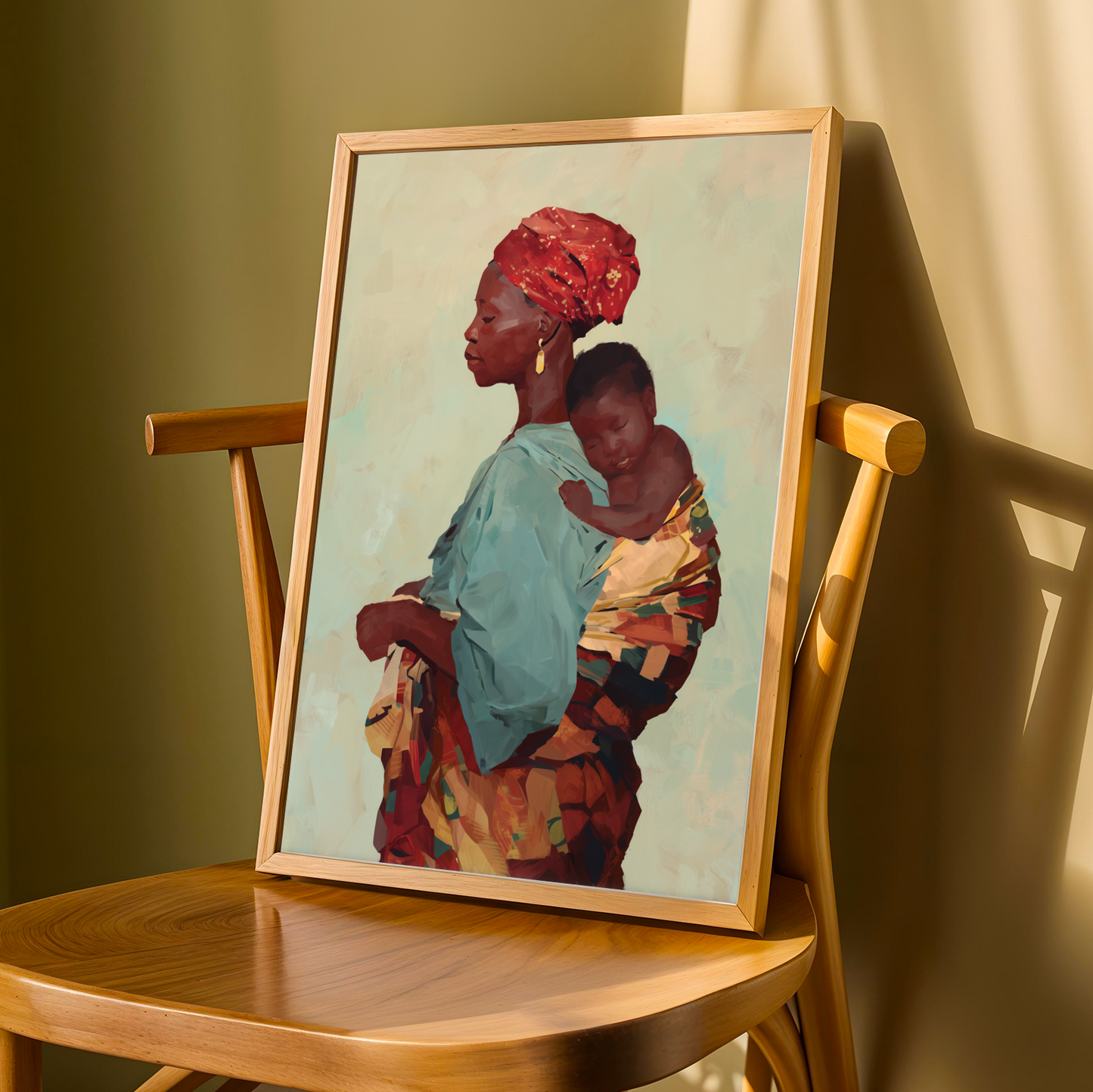 African Grandmother and Grandbaby Art Print Soluna Soul