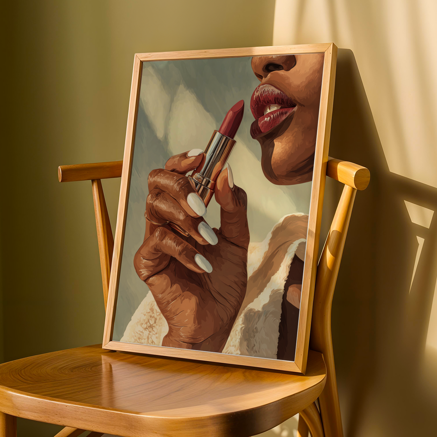 Red Lipstick Wall Art Print Soluna Soul